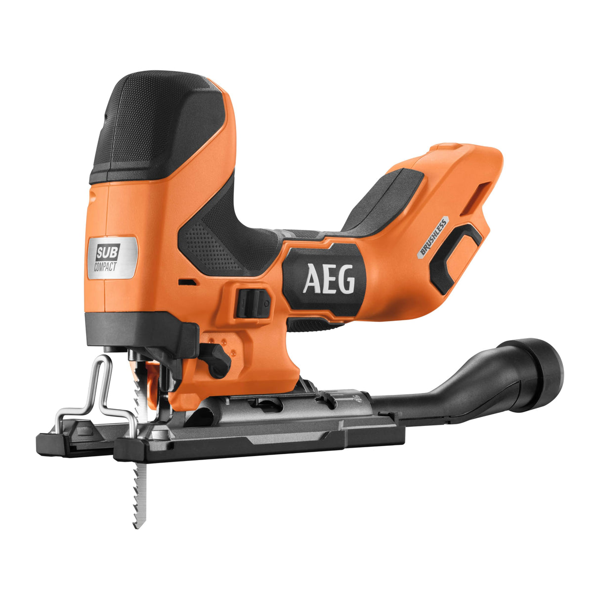 AEG BST18BSBL-0 - Sierra de calar (mango SUBCOMPACT, 18 V, BRUSHLESS, carrera de hoja 25,4 mm, 0 a 3200 cps/min, 6 velocidades + función automática, (sin batería)
