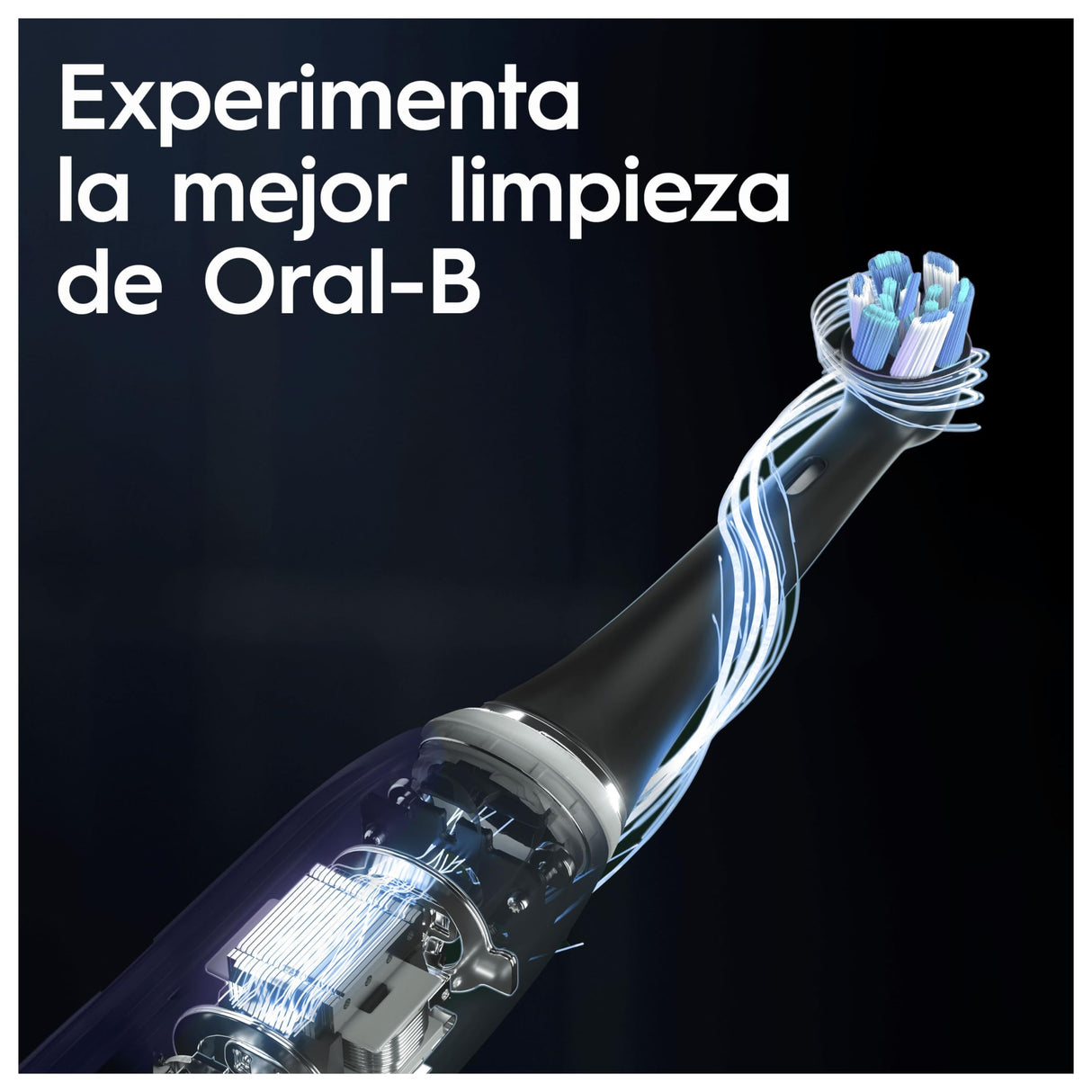 Oral-B iO 10 Cepillo de Dientes Eléctrico Negro, + 1 Cabezal y 1 Estuche Cargador de Viaje, Diseñado por Braun