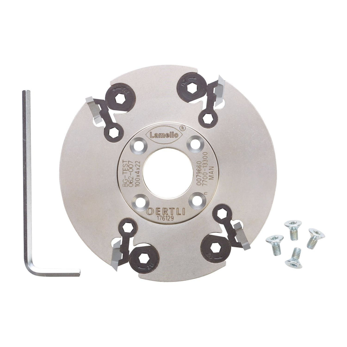 Lamello Reversible Cortes Fresa hw 100 x 4 x 22 mm, dientes 4, 1 pieza, 132001