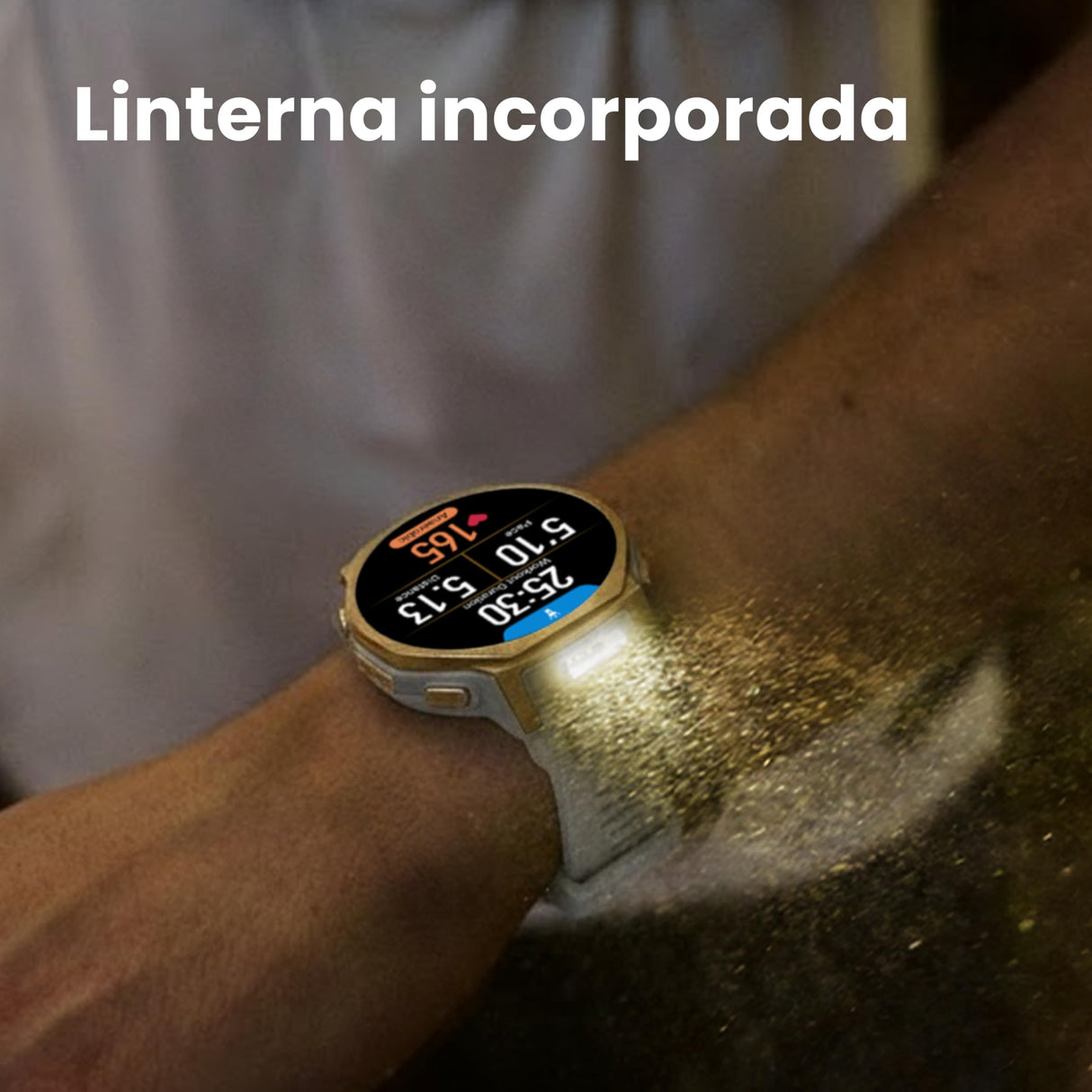 Amazfit T-Rex 3 Pro Reloj Inteligente Outdoor 44mm – Pantalla AMOLED Zafiro, Linterna, Bisel de Titanio, GPS Doble Banda, Mapas Offline, 17 Días Batería, 180+ Modos Deportivos, para Android iPhone