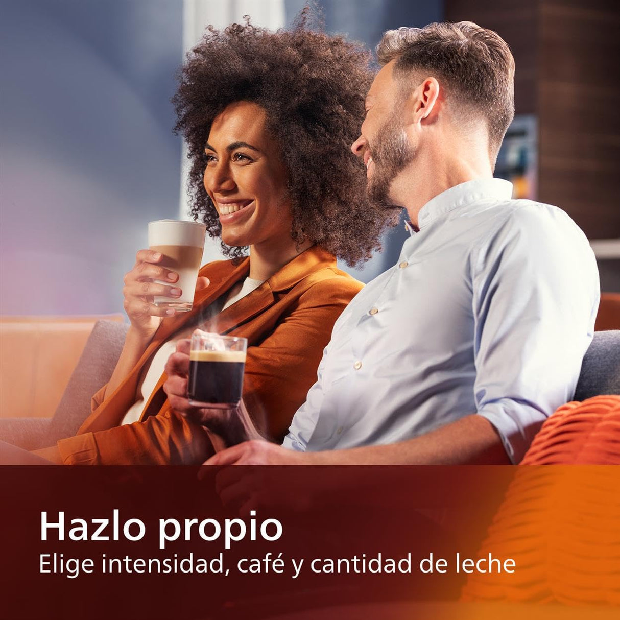 PHILIPS Serie 5400 Cafetera Superautomática - Sistema de Leche LatteGo, 12 Variedades de Café, Pantalla Intuitiva, 4 Perfiles de Usuario, Negro (EP5441/50)