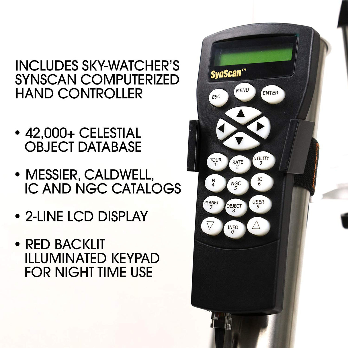 Sky-Watcher AZ-EQ5 – Soporte de telescopio ecuatorial alemán GoTo totalmente computarizado, Alt-AZ y telescopio dual OTA – Controlador de mano computarizado con más de 42.900 bases de datos de objetos