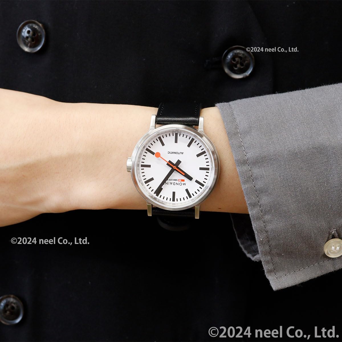 Mondaine Reloj Analógico para Hombres de Automático con Correa en Cuero MST.4161B.LBV