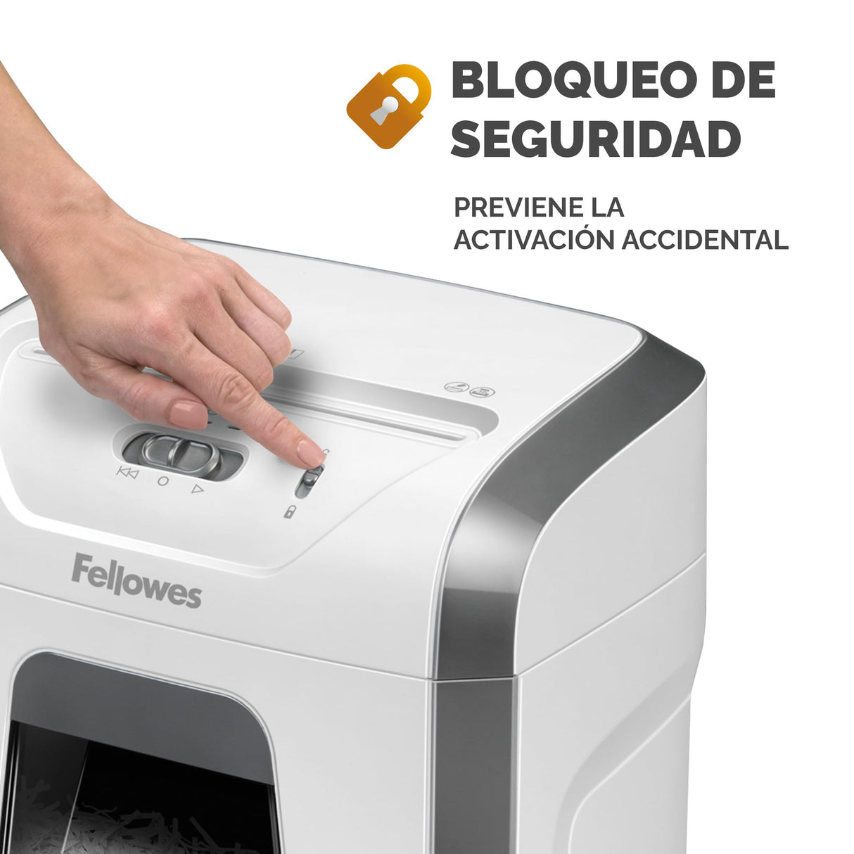 Fellowes Destructora de Papel 15C - Trituradora de Papel, Corte en partículas, destruye hasta 12 Hojas, destructora de Papel Uso Personal, Papelera extraíble de 19L, Nivel de Seguridad DIN-P4, Blanca