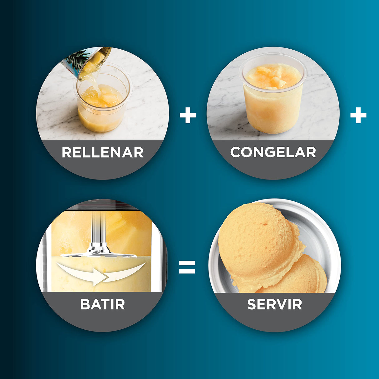 Ninja CREAMi Heladera multifunción, 1,4 l de capacidad, 3 tarrinas, 7 programas, Helado, Gelato, Sorbete, Smoothie bowl, Batido y más, en negro y plata, NC300EU