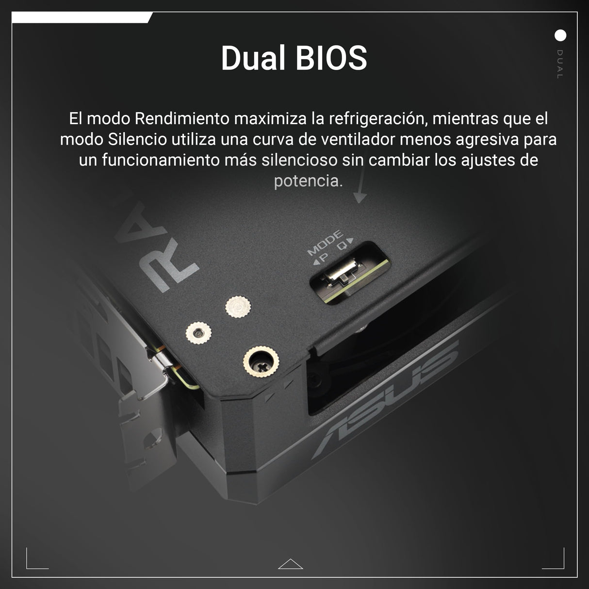 ASUS Dual Radeon RX 9060 XT 8 GB GDDR6, Tarjeta gráfica, PCIe 5.0, HDMI 2.1b, DisplayPort 2.1a, diseño de 2.5 Ranuras, diseño de Ventilador Axial-Tech, tecnología 0dB