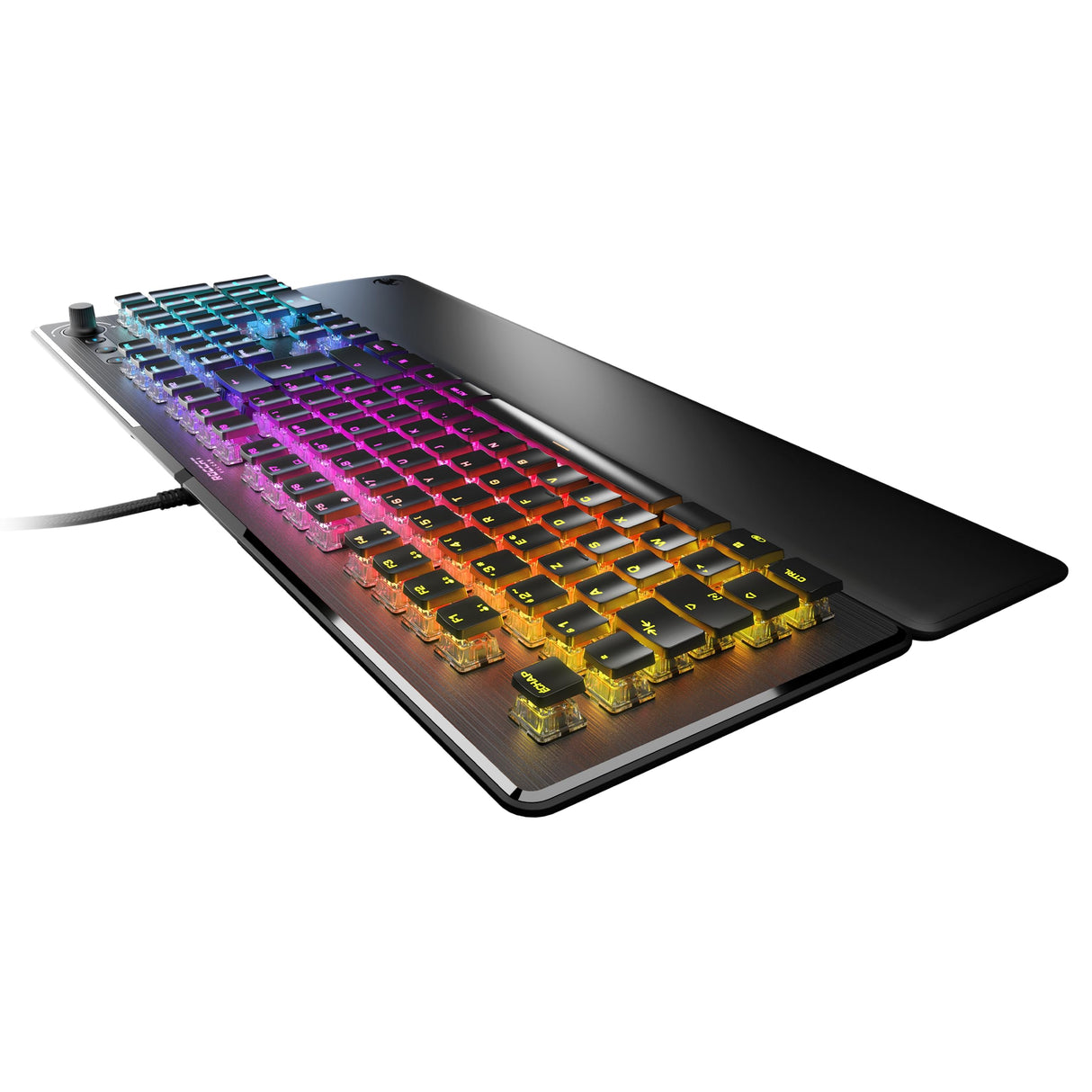 ROCCAT Vulcan II – Teclado mecánico para Juegos para PC, Teclas retroiluminadas RGB Personalizables, reposamuñecas extraíbles, Titan II Linear Switches, Negro