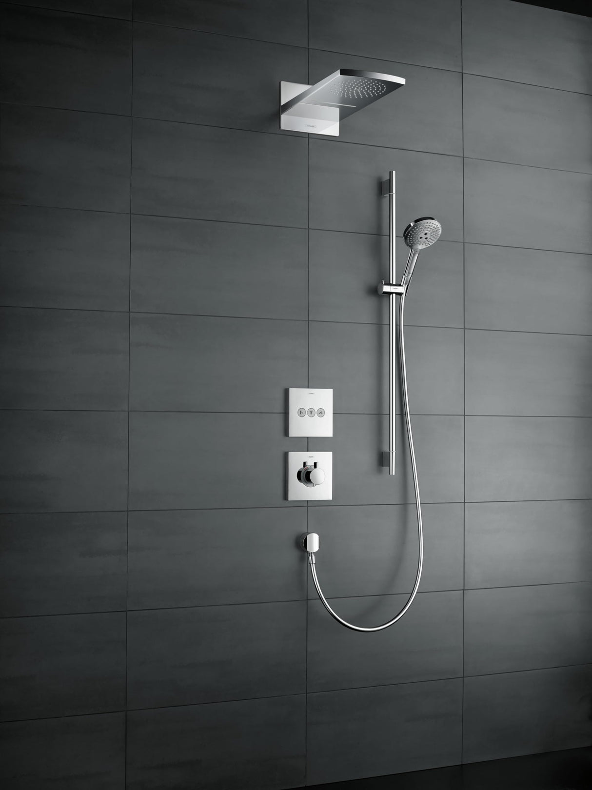 Hansgrohe 28433000 Raindance Rainfall 180 Air ducha mural, 2 tipos de chorro, cromo