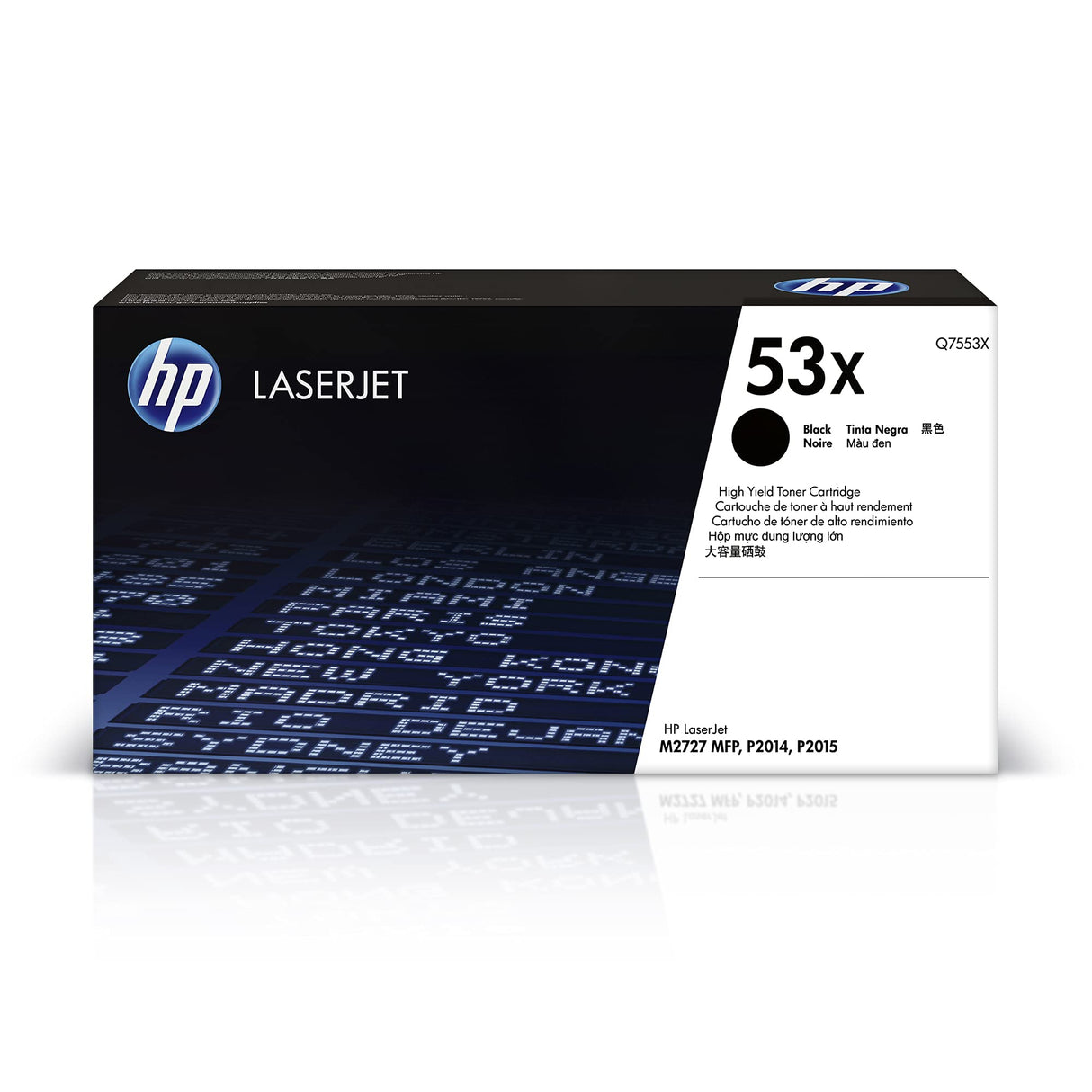 HP 53X Q7553X, Negro, Cartucho Tóner de Alta Capacidad Original, de 7.000 páginas, para impresoras HP LaserJet P2015, P2014, P2015n, M2727 NF y P2015dn