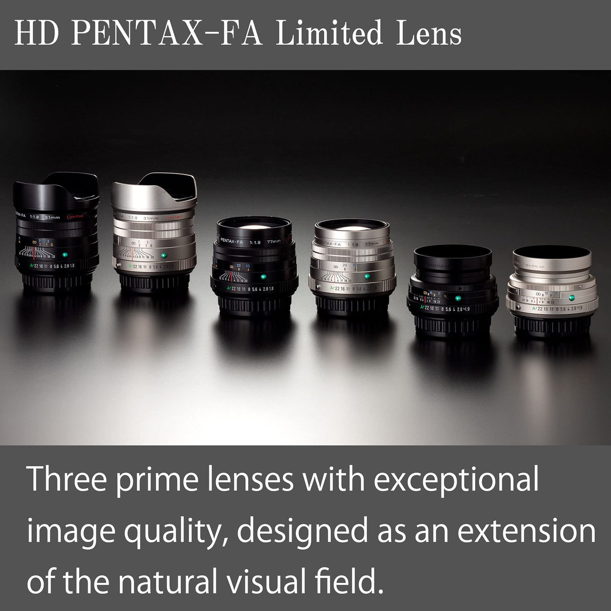 Pentax PENTAX-FA - Objetivo Gran Angular (43 mmF1.8, Revestimiento HD, para Sistema Pentax K con Sensor de 35 mm, Formato Completo, 20150), Color Plateado
