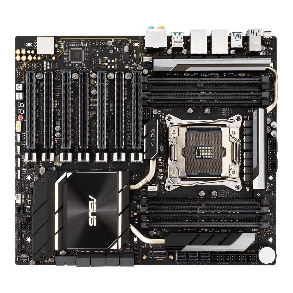 Placa ASUS Pro WS X299 Sage II,Intel,2066,X299,8DDR4,256GB,2GBLAN,8SATA3,2XU.2,2XM.2,USB3.2,CEB