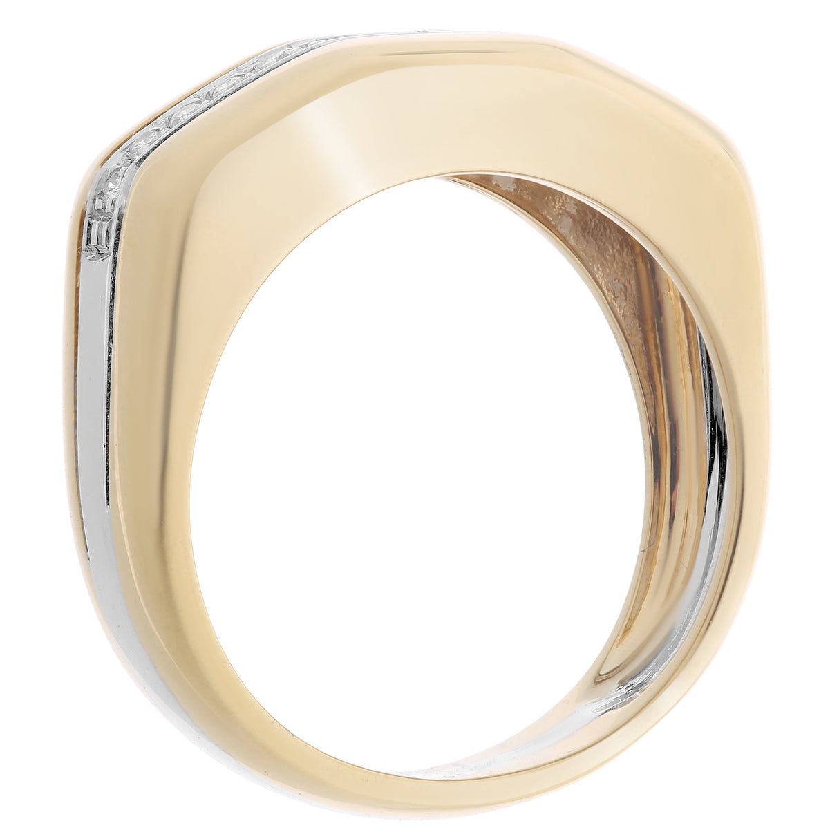 Orphelia Jewelry - Anillo de oro amarillo de 18 quilates con diamante (.15), talla 20 (19,1 mm)