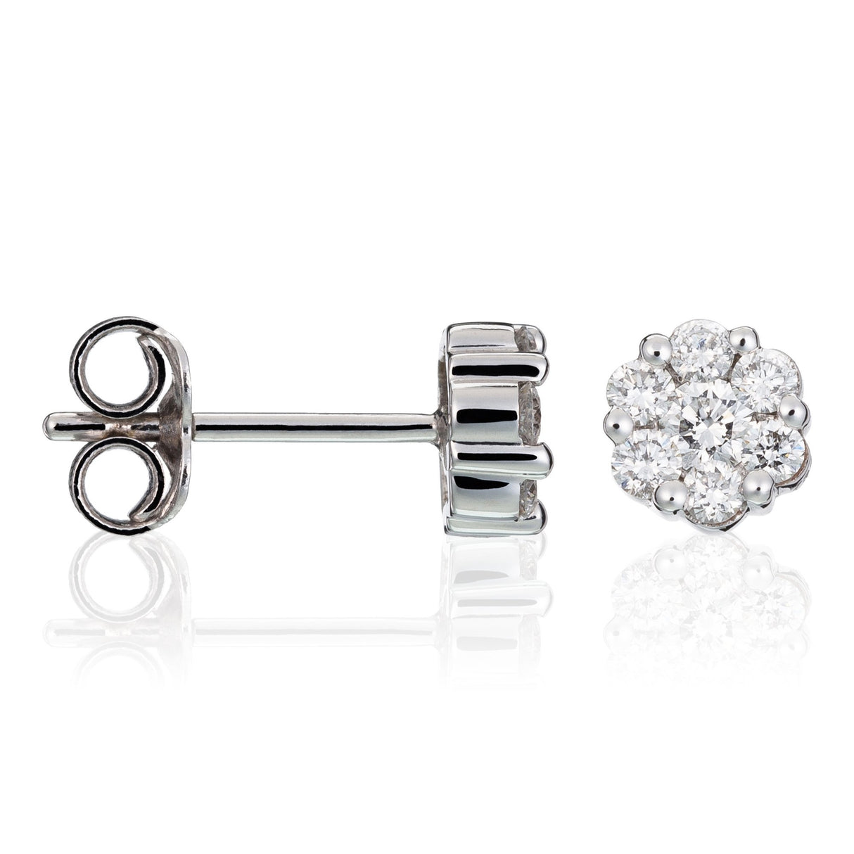Orphelia Mujer 18 k (750) oro blanco corte brillante redondo blanco diamante