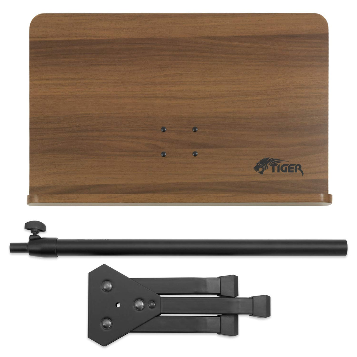 TIGER MUS35-PRO Atril de madera para partituras orquestales con base sólida profesional de metal, ideal para escuelas, orquestas e iglesias