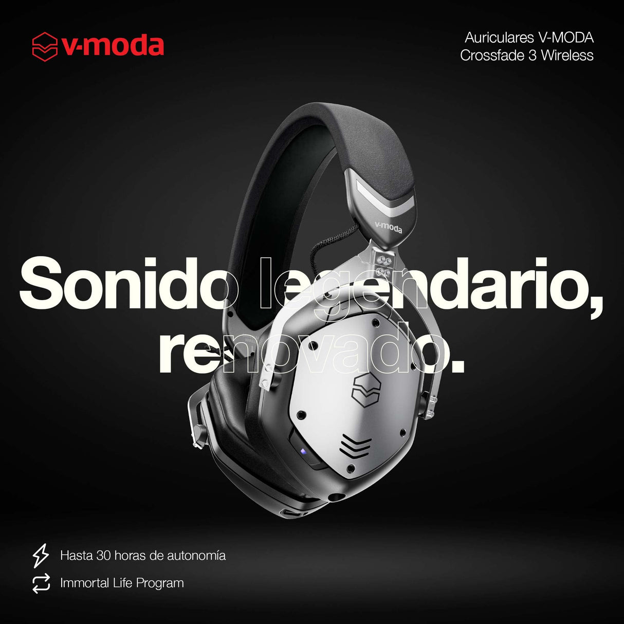 V-MODA CROSSFADE 3 WIRELESS & WIRED OVER-EAR HEADPHONES. Favored by the World’s Top DJs. Punchy Sound, Tuned for Club Energy & Excitement. Mobile Editor App. Customize with Interchangeable Shields.