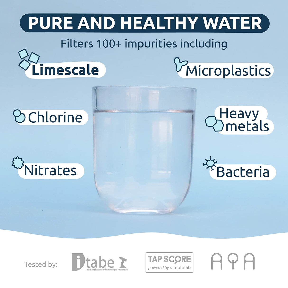 TAPP Water EcoPro (TAPP 2) - Filtro de Agua para Grifo sostenible. Agua de Sabor excelente. Filtra la Cal y +100 sustancias (EcoPro + 4 Recambios)