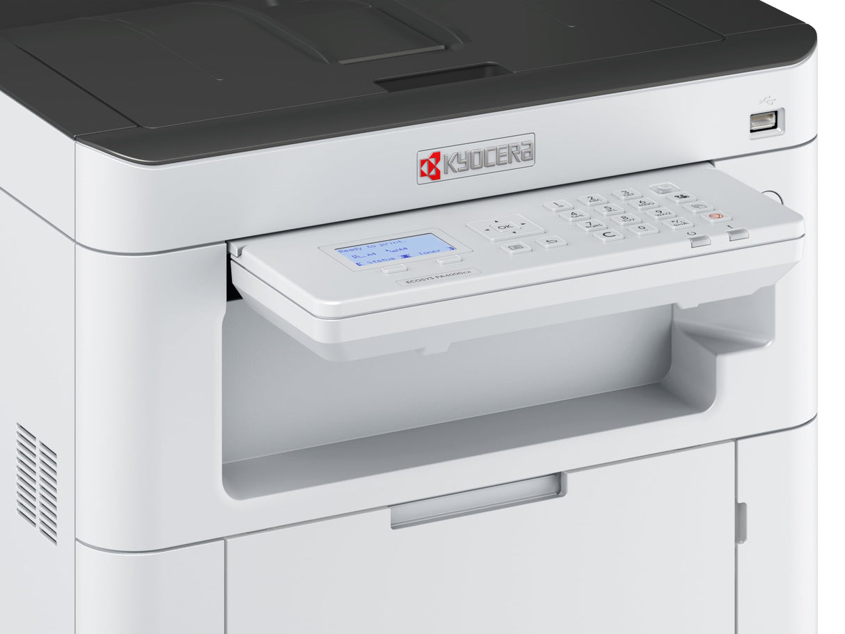Kyocera Ecosys PA4000cx - Impresora láser a Color (40 ppm, Panel inclinable, Unidad dúplex, 100 + 550 Hojas, Gigabit LAN, Mobile Print)