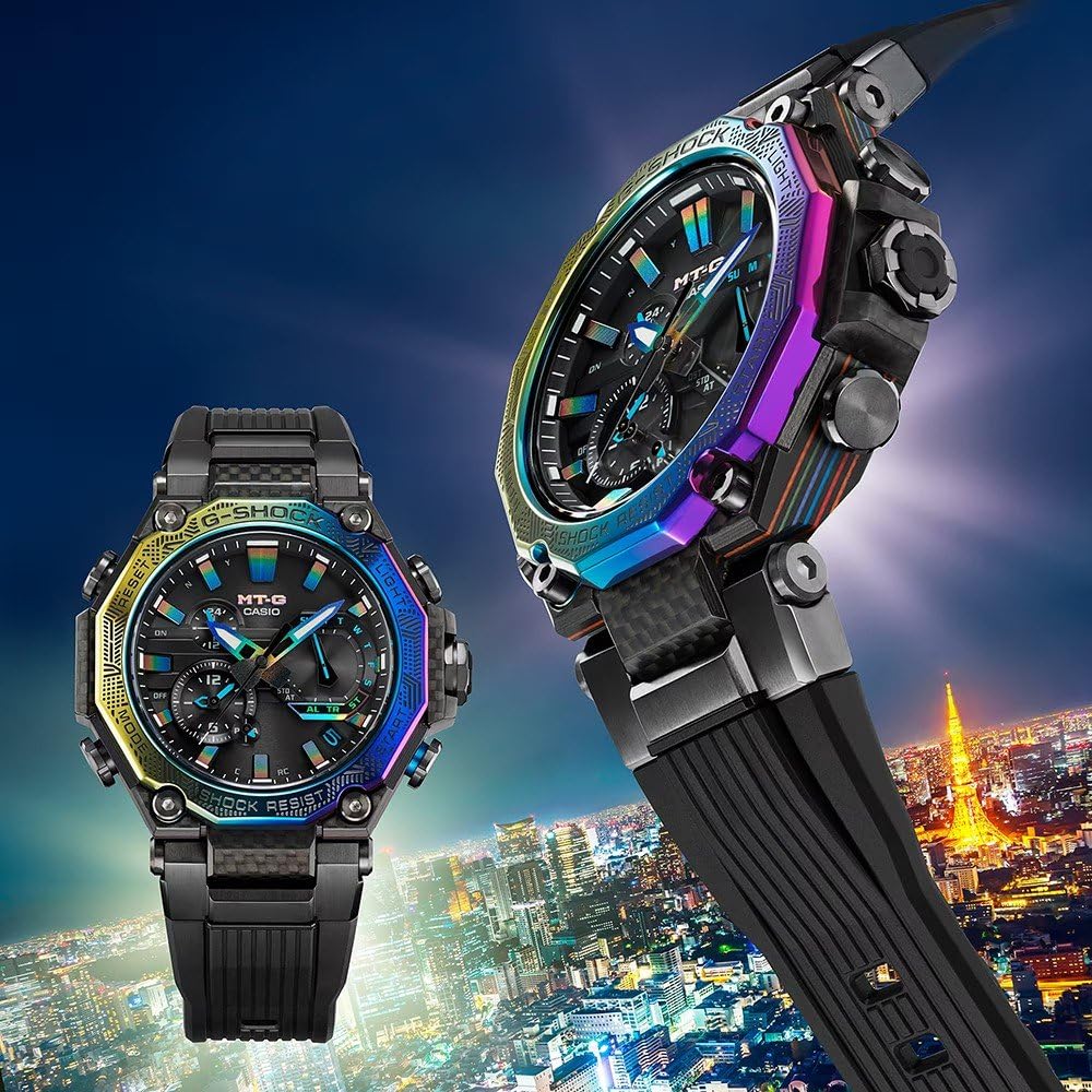 CASIO Reloj Analógico para Hombres de Cuarzo con Correa en Acero Inoxidable MTG-B2000YR-1AER