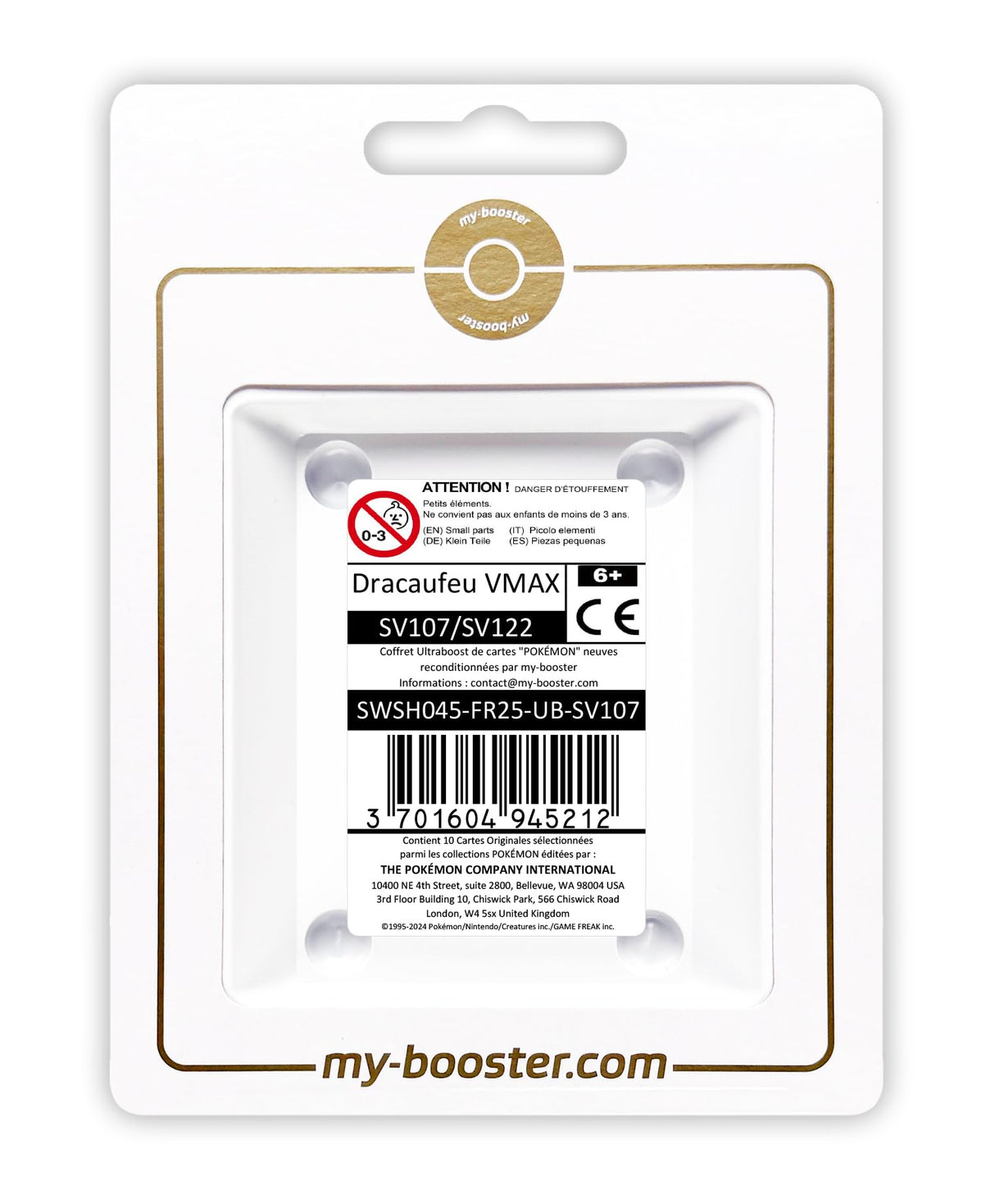 Dracaufeu VMAX (Charizard VMAX) SV107/SV122 Full Art Variocolor Secreta - Myboost X Epée et Bouclier 4.5 Destinées Radieuses - Box de 10 Cartas Pokémon Francés