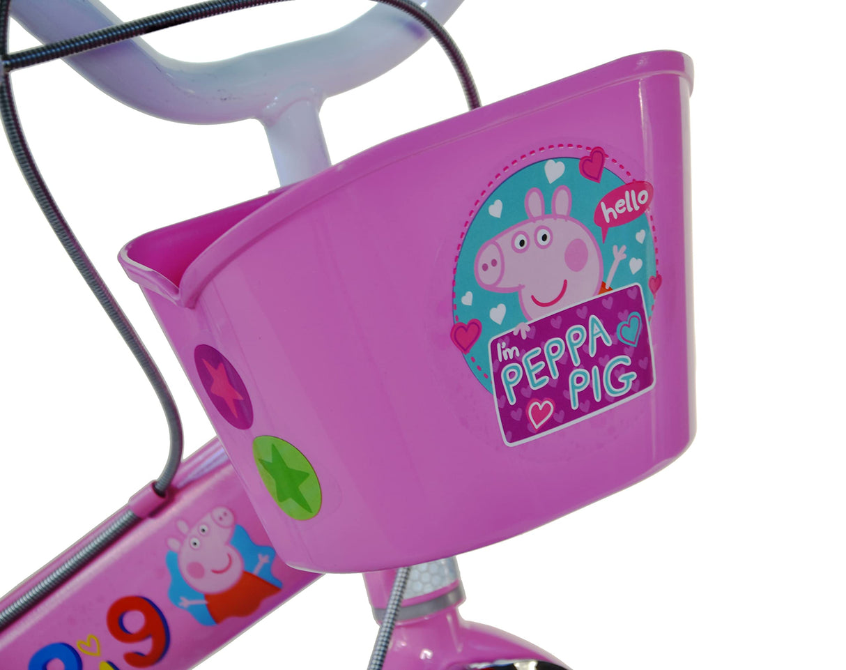 Peppa Pig Bicicleta 12"-3-5 Años Infantil, Bebés niñas, Rosa