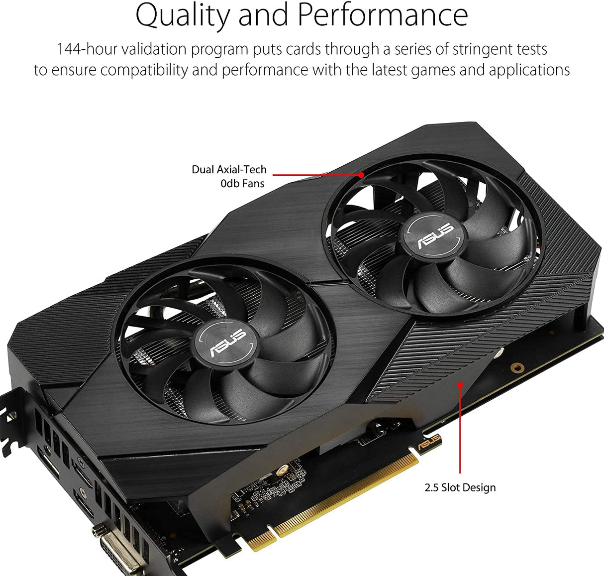 ASUS Dual EVO Gaming GeForce RTX 2060 OC Edition 6GB GDDR6 con la Nueva Arquitectura de GPU NVIDIA Turing™ DUAL-RTX2060-O6G-EVO