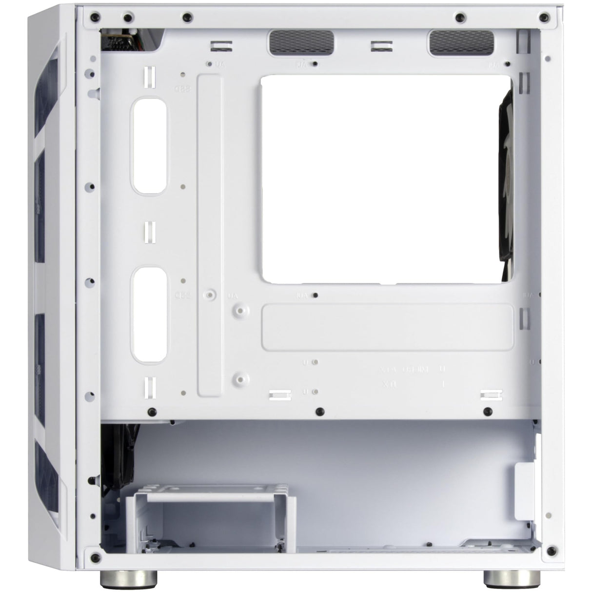 Silverstone Fara H1M Pro, Blanco, Chasis Gaming Micro-ATX Elegante y Diferente con iluminación ARGB, SST-FAH1MW-PRO