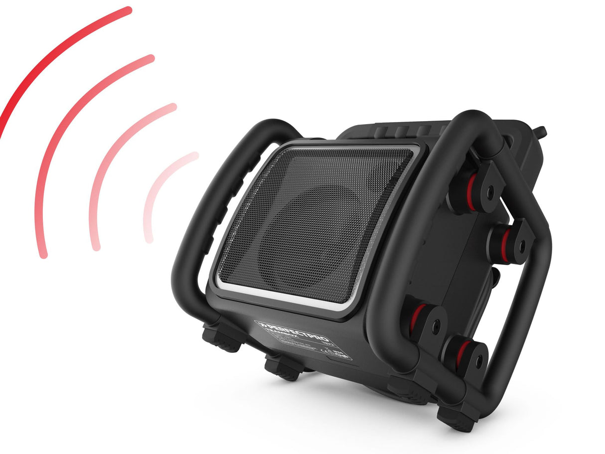 PerfectPro - Radio para Obras NETBOX, Radio Internet WiFi, Dab+ y FM, Bluetooth, Entrada AUX y USB, Cargador Incluido, IP64, NBX2