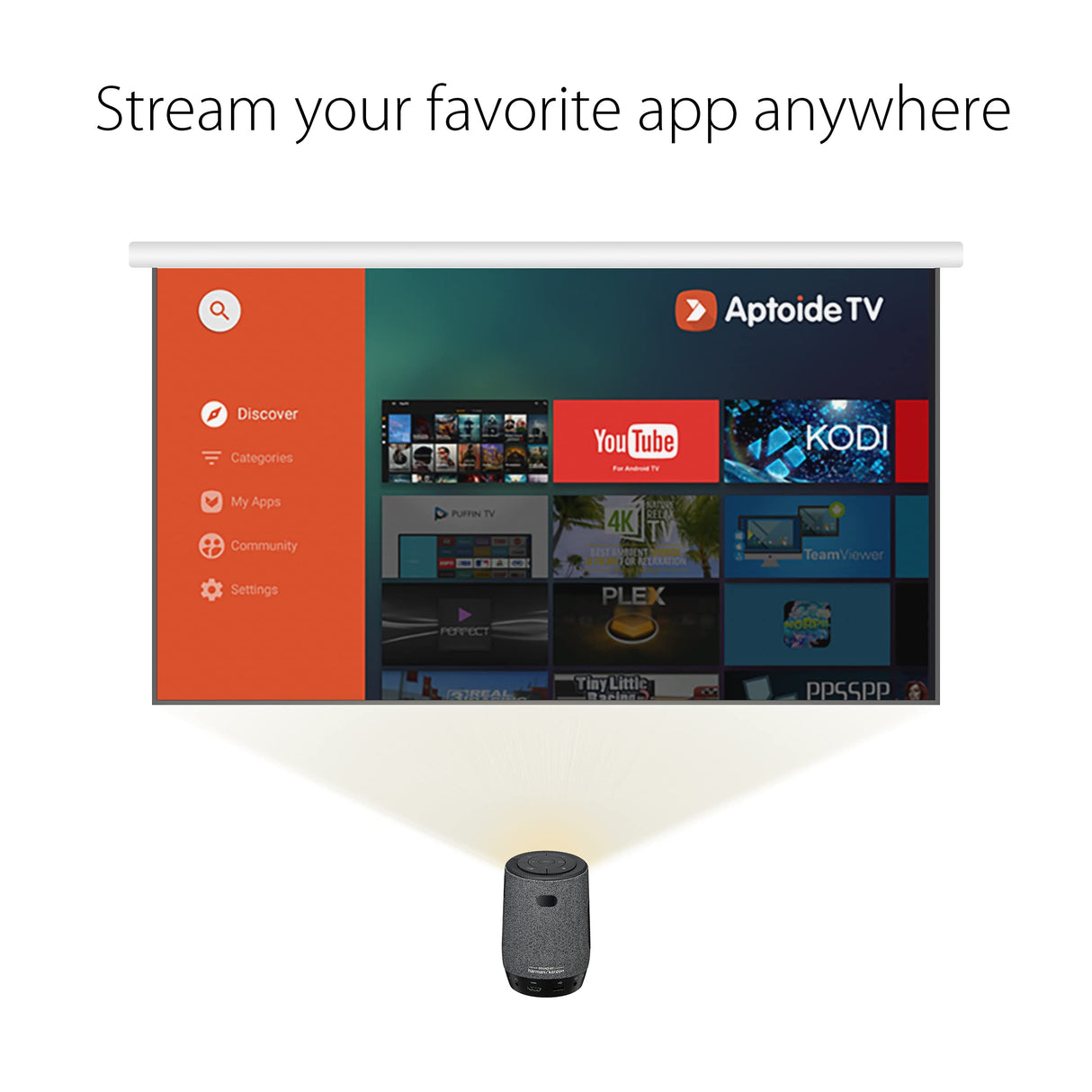 ASUS ZenBeam Latte - Proyector LED portátil HD, 300 lúmenes, HDMI y USB-C 1280 x 720 y 32 dB, altavoces Bluetooth de 10 W, sonido por Harman Kardon, batería integrada, USB-A y HDMI, Gris