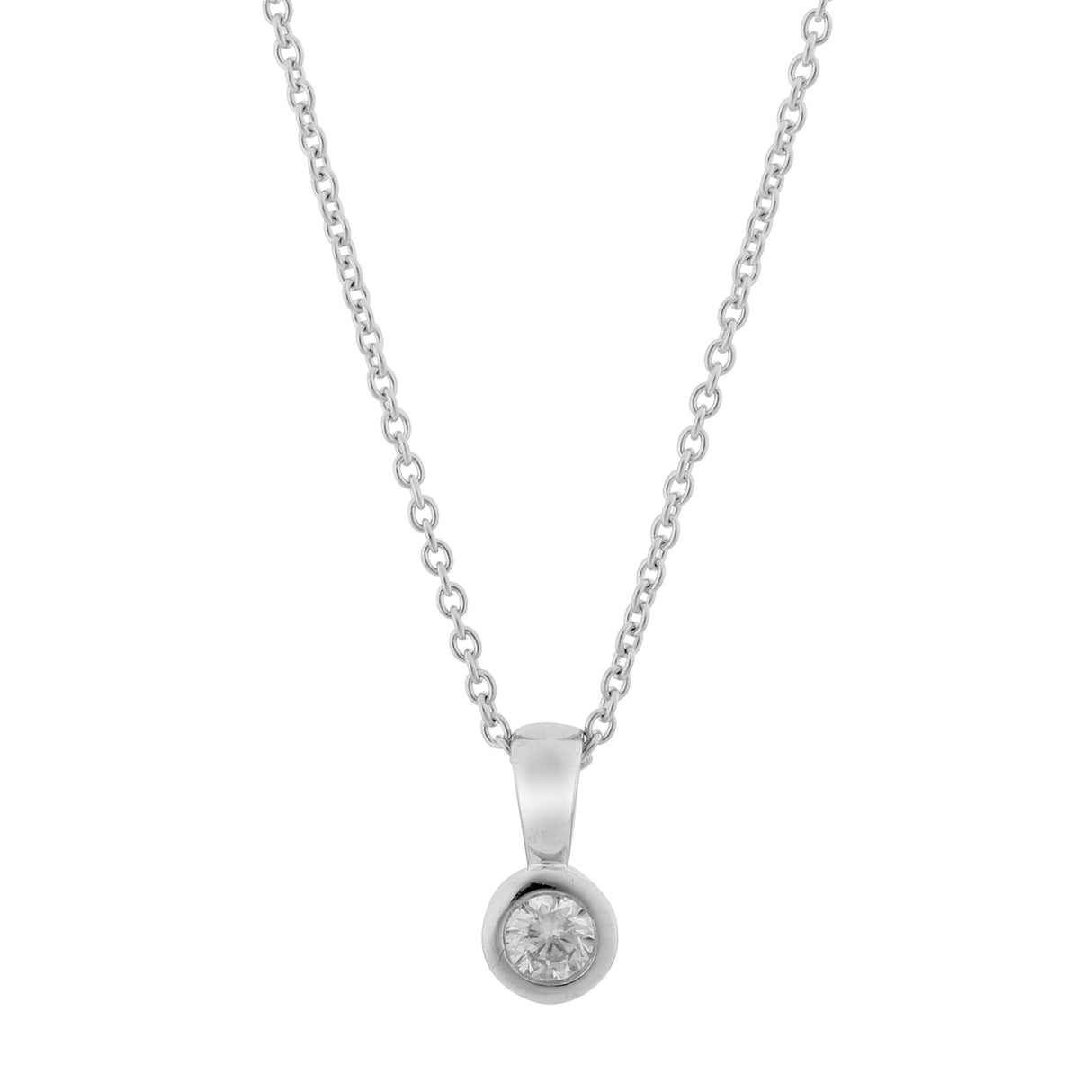 Orphelia Collar con colgante Mujer oro blanco - KD-2030