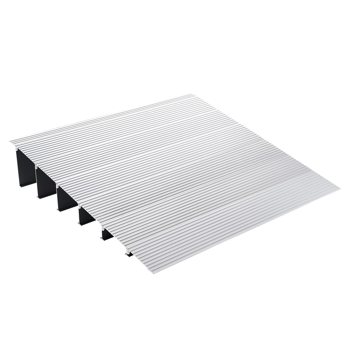 VEVOR Rampa de Umbral Altura de 15,2 cm Rampa de Aluminio para Bordillos Entrada, Capacidad de Carga de 362,8 kg, Rampa Modular Ajustable de Aluminio para Sillas de Ruedas, Scooters, Sillas Eléctricas
