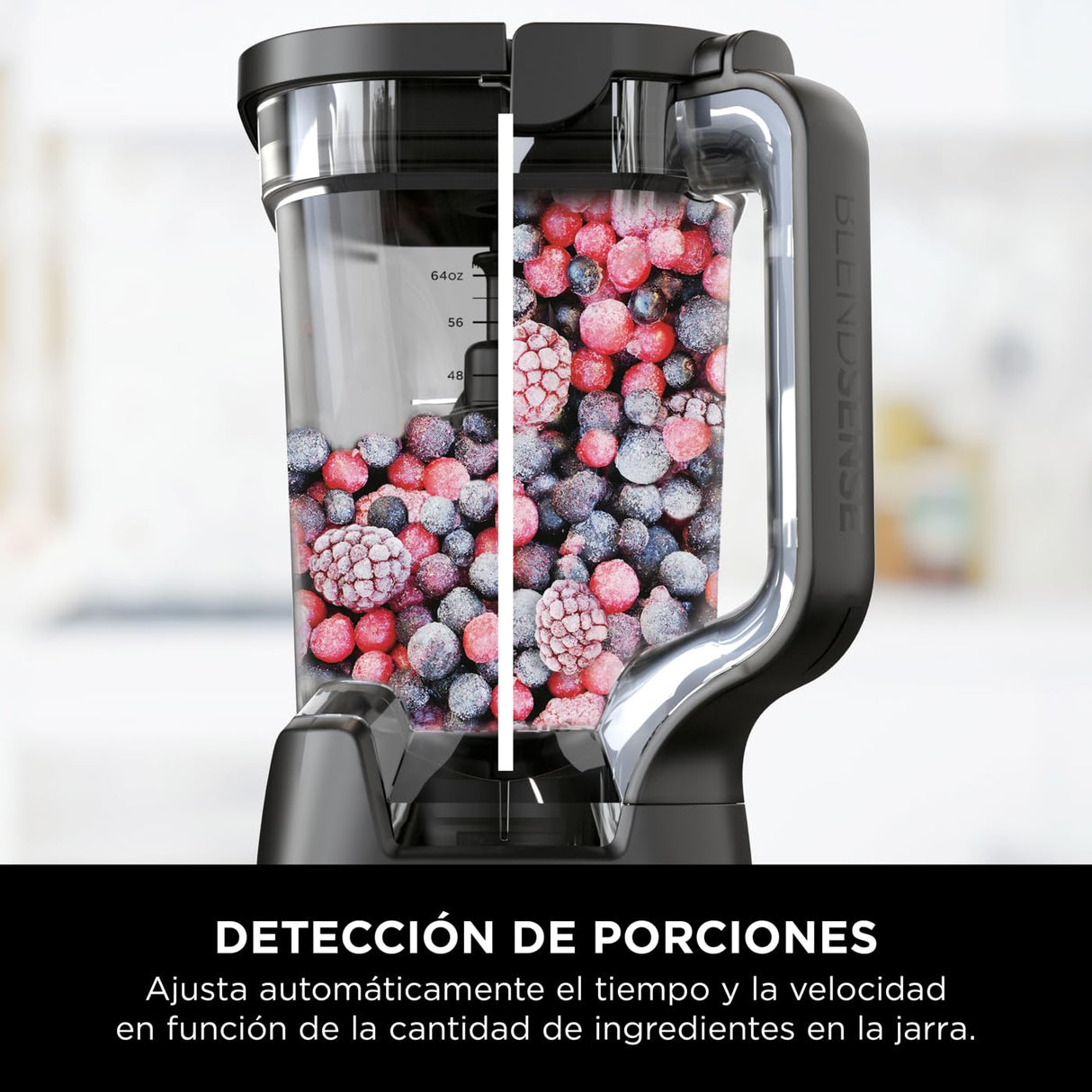 Ninja Detect Power Pro Batidora y Procesador de alimentos 3 en 1 (1200W), vaso de 680 ml y cuchilla para masa, ideal para mezclar, picar y batir, negro, TB401EU