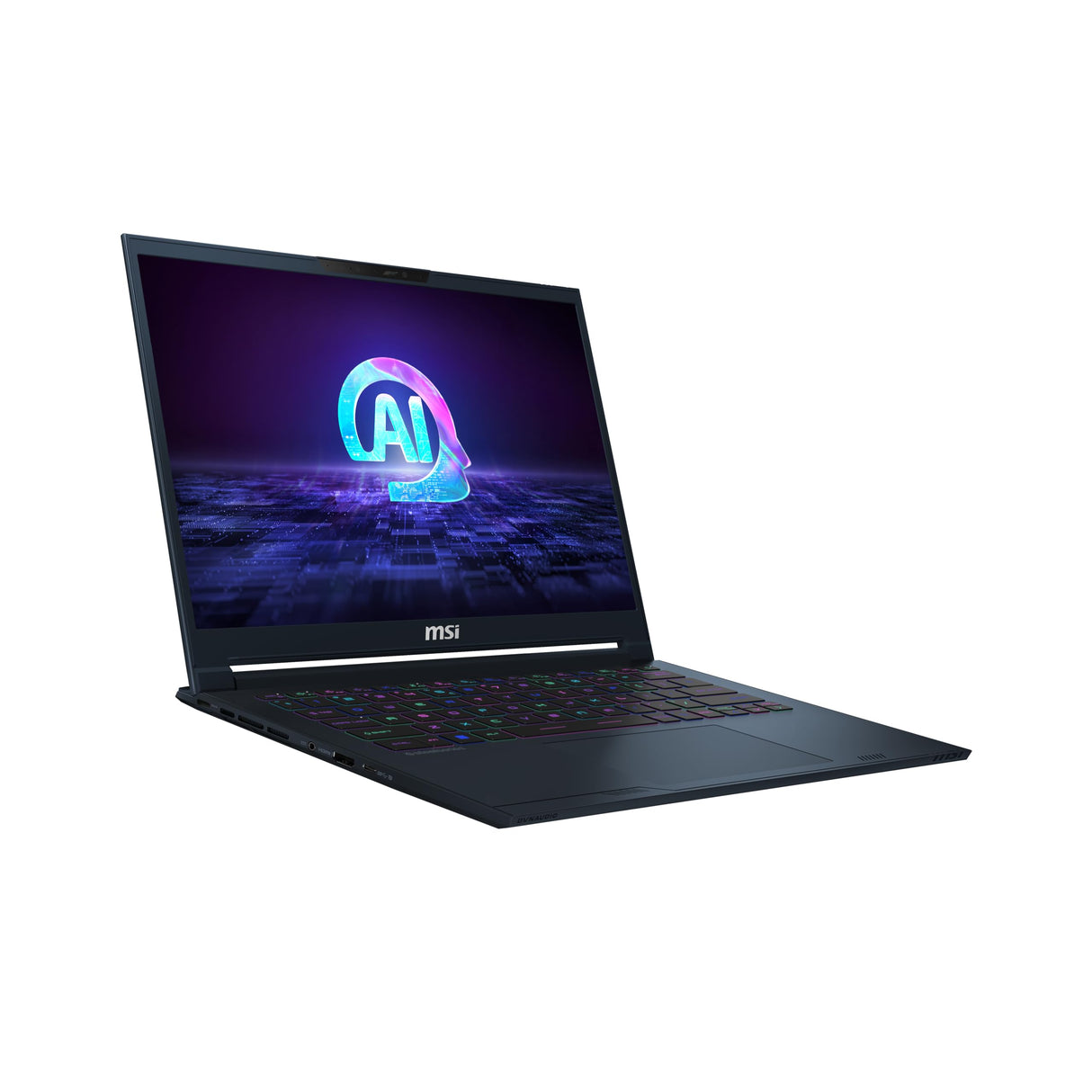 MSI Stealth 14 AI Studio A1VFG-030XES Ordenador Portátil Gaming 16" 16:10 2.8K OLED 120Hz (Intel Core Ultra 7 155H, 32GB RAM, 1TB SSD, RTX 4060-8GB, Sin Sistema Operativo) Star Blue, QWERTY Español