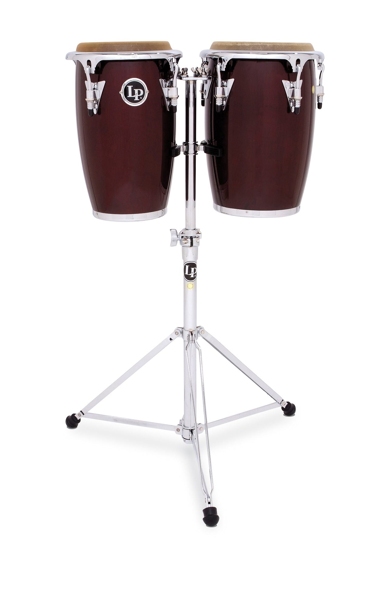 Latin Percussion Congaset Junior Congas 8" + 9", LP-JRX-DW, Rojo vino, hardware cromado