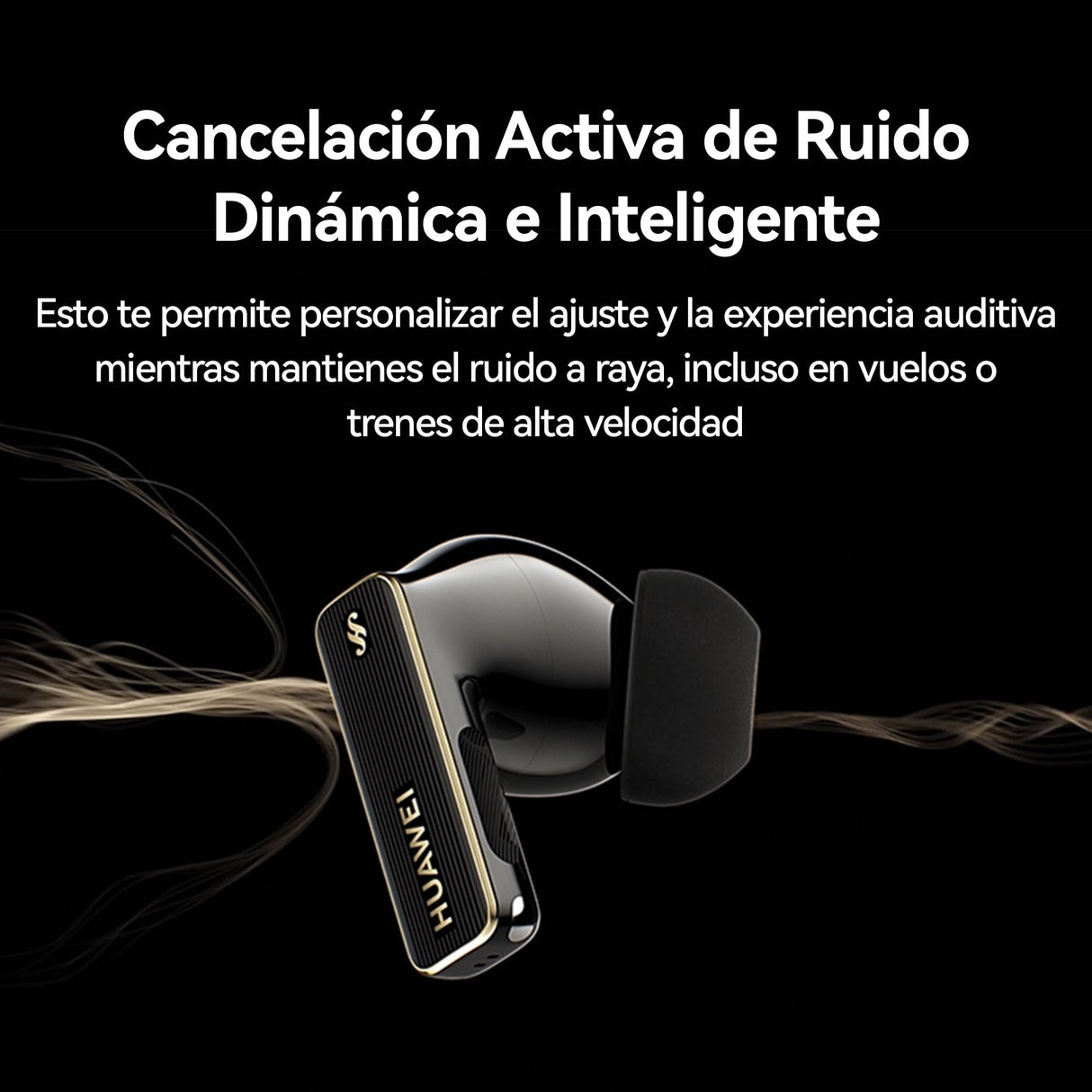 HUAWEI FreeBuds Pro 4 Auriculares Inalambricos, Auriculares Bluetooth Sonora Sin Pérdidas, Llamadas Estables, ANC Dinámica, Diseño de Cuerdas Plateadas, 33 Horas, iOS & Android, Verde