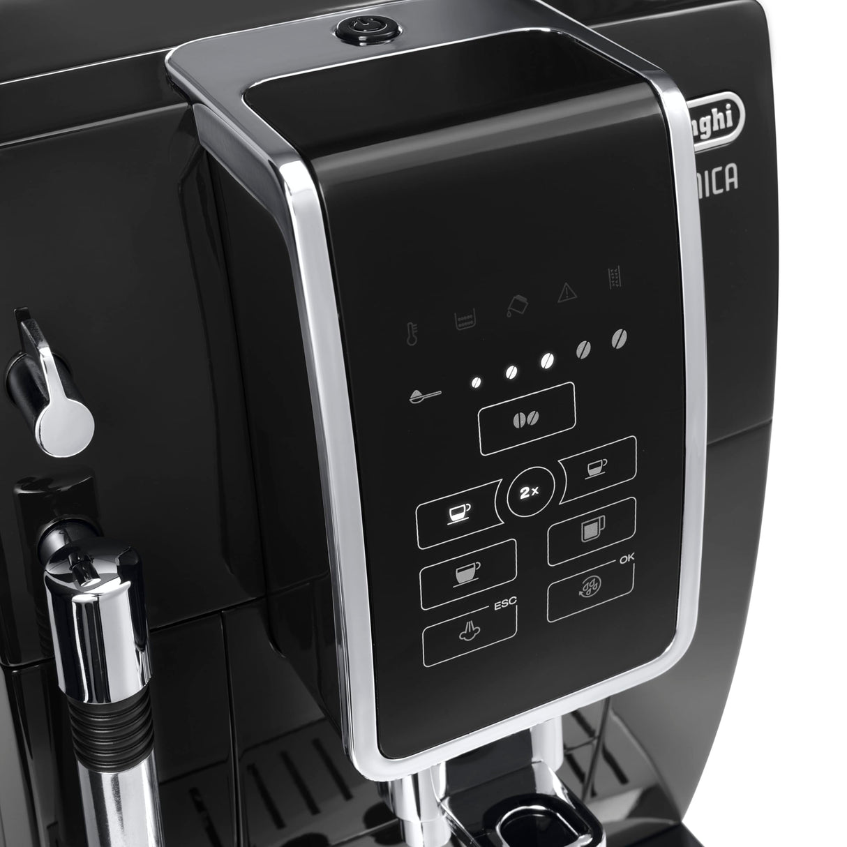 De'Longhi ECAM350.15.B Basic Cafetera superautomática, 1450 W, 2 Cups, Acier inoxydable, Negro