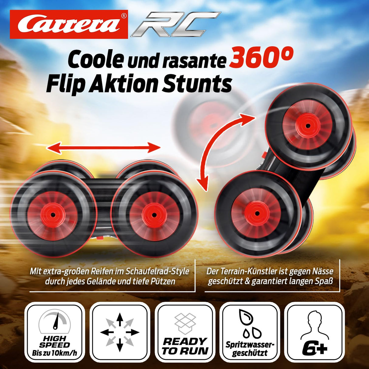 Carrera - 370160131-2,4GHz All-Terrain Stunt Car