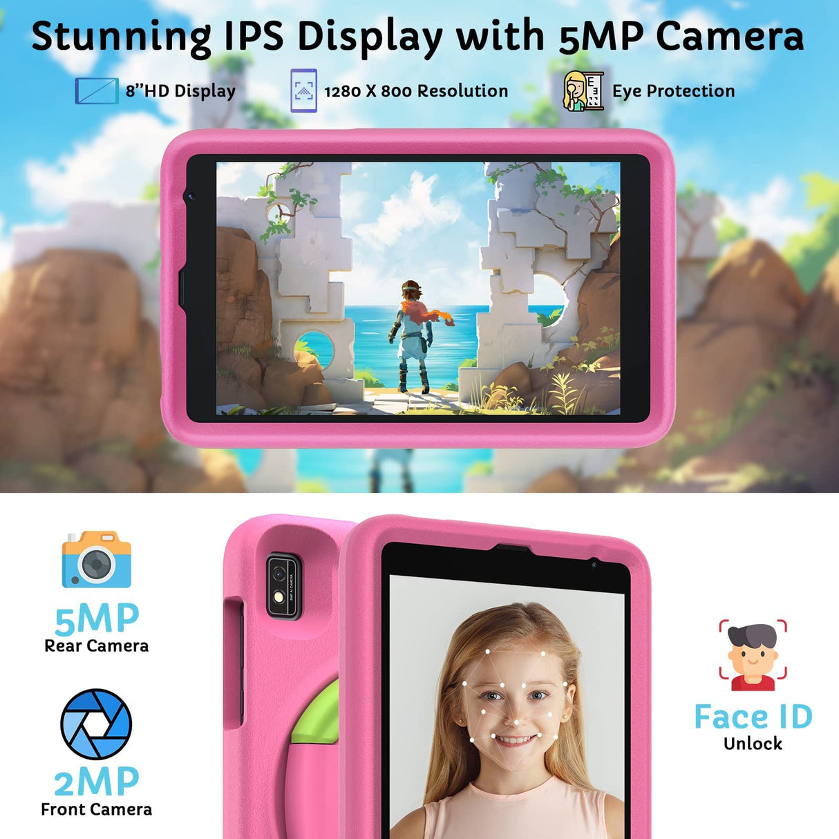 Blackview Tab 6 Kids 8" LTE - Tablet 32GB, 3GB RAM, Pink