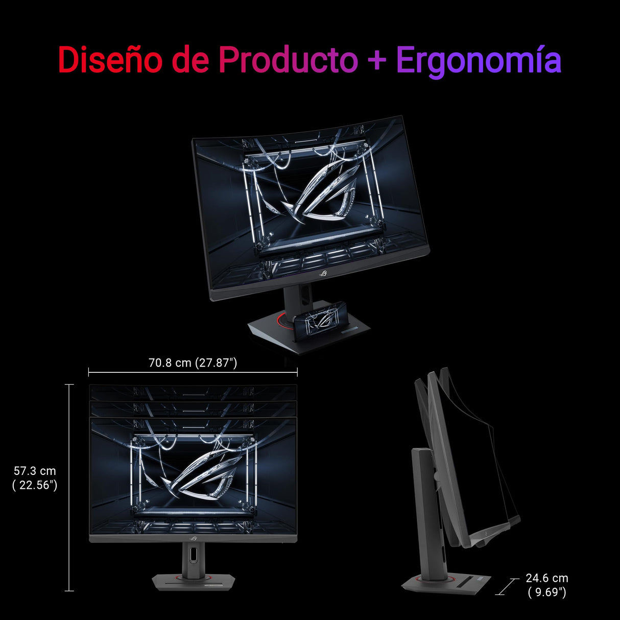 ASUS ROG Strix XG32WCMS - Monitor Gaming USB Tipo-C de 32 Pulgadas 2560x1440, Curvo, 280 Hz (sobre 144 Hz), 1 ms (GTG), Fast VA, Extreme Low Motion Blur Sync, Soporte para trípode, HDR