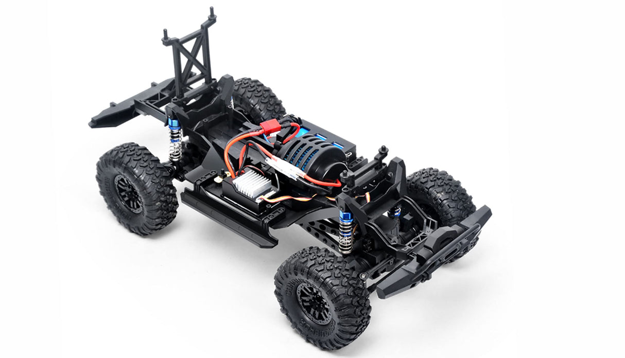 Amewi 22590 Dirt Climbing Fierce Tiger SUV Crawler 4WD 1:10 RTR Negro Incluye Mando a Distancia, batería, Cable de Carga