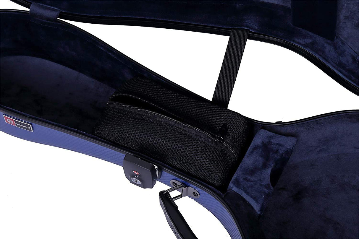 Crossrock Poly Carbon se Adapta a 4/4 Guitarras clásicas, Estuche antiarañazos en Azul (CRF4020CBL)