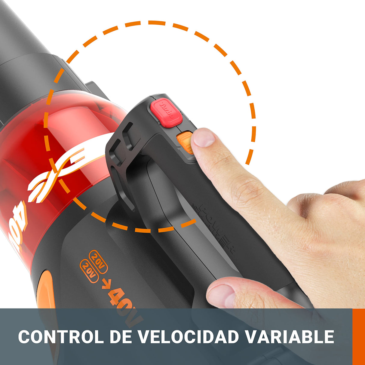 WORX Soplador a batería WG584E.9
