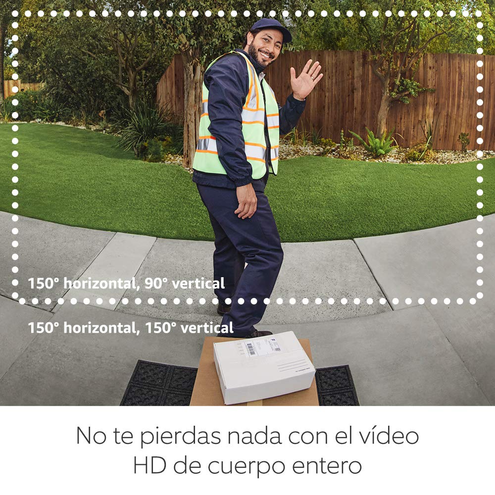 Ring videotimbre cableado Pro (anteriormente Video Doorbell Pro 2) | Timbre con cámara, vídeo 1536p HD, vídeo de cuerpo entero, detección de movimiento 3D y wifi | 30 días gratis de Ring Home