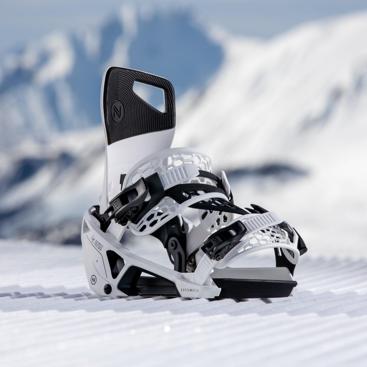 Nidecker Supermatic encuadernaciones de Snowboard, Unisex, Blanco, M (4.5-8.5)