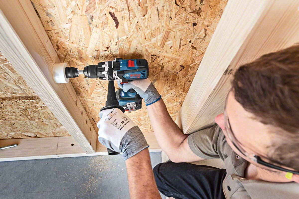 Bosch Professional 18V System GSB 18V-110 C - Taladro Percutor a Batería (110 Nm, 2100 rpm, Módulo Connectivity, 2 Baterías: 5.0 Ah y 3.0 Ah, en L-BOXX) - Amazon Exclusive