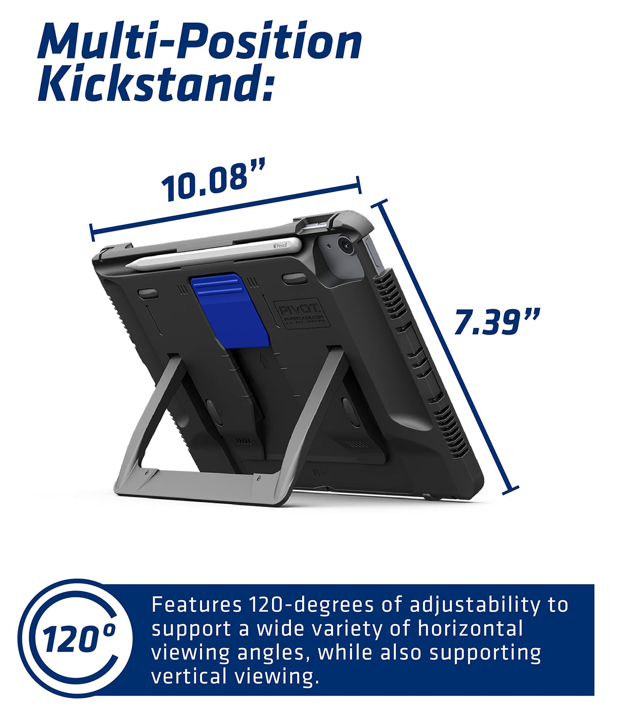Pivot Atlas A20A - Funda Robusta para iPad Air de 4ª generación y iPad Pro de 11" (1ª a 3ª generación), protección de 360 Grados, para Pilotos Profesionales, aviación General, Transparente/Rojo