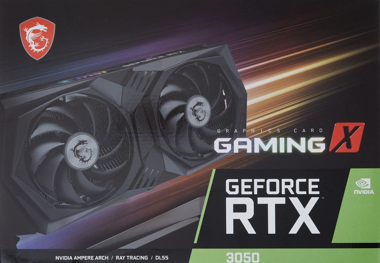 MSI GeForce RTX 3050 GAMING X 8G - Tarjeta gráfica 8GB GDDR6, 128-bit, PCI Express Gen 4.0 x8, TWIN FROZR 8, TORX FAN 4.0