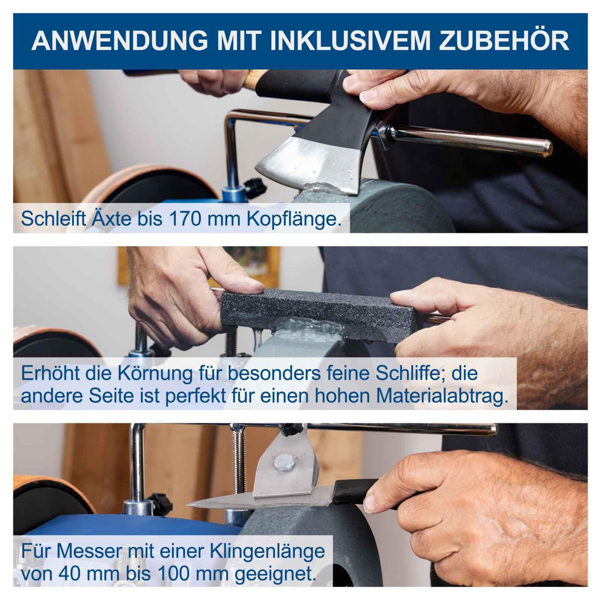 Scheppach Afiladora con muela al agua Tiger 5000s 230-240V 50Hz 150W + Kit de accesorios marca