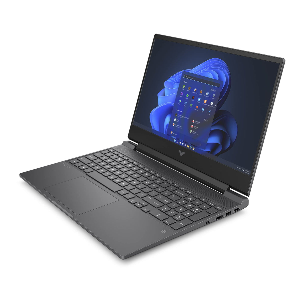 HP Victus Victus 15-fa1001sf PC Portable Gaming 15,6'' FHD IPS (Intel Core i5-12500H, RAM 16 GB, SSD 512 GB, NVIDIA GeForce RTX 4050 6GB, AZERTY, Windows 11) Plata Mica