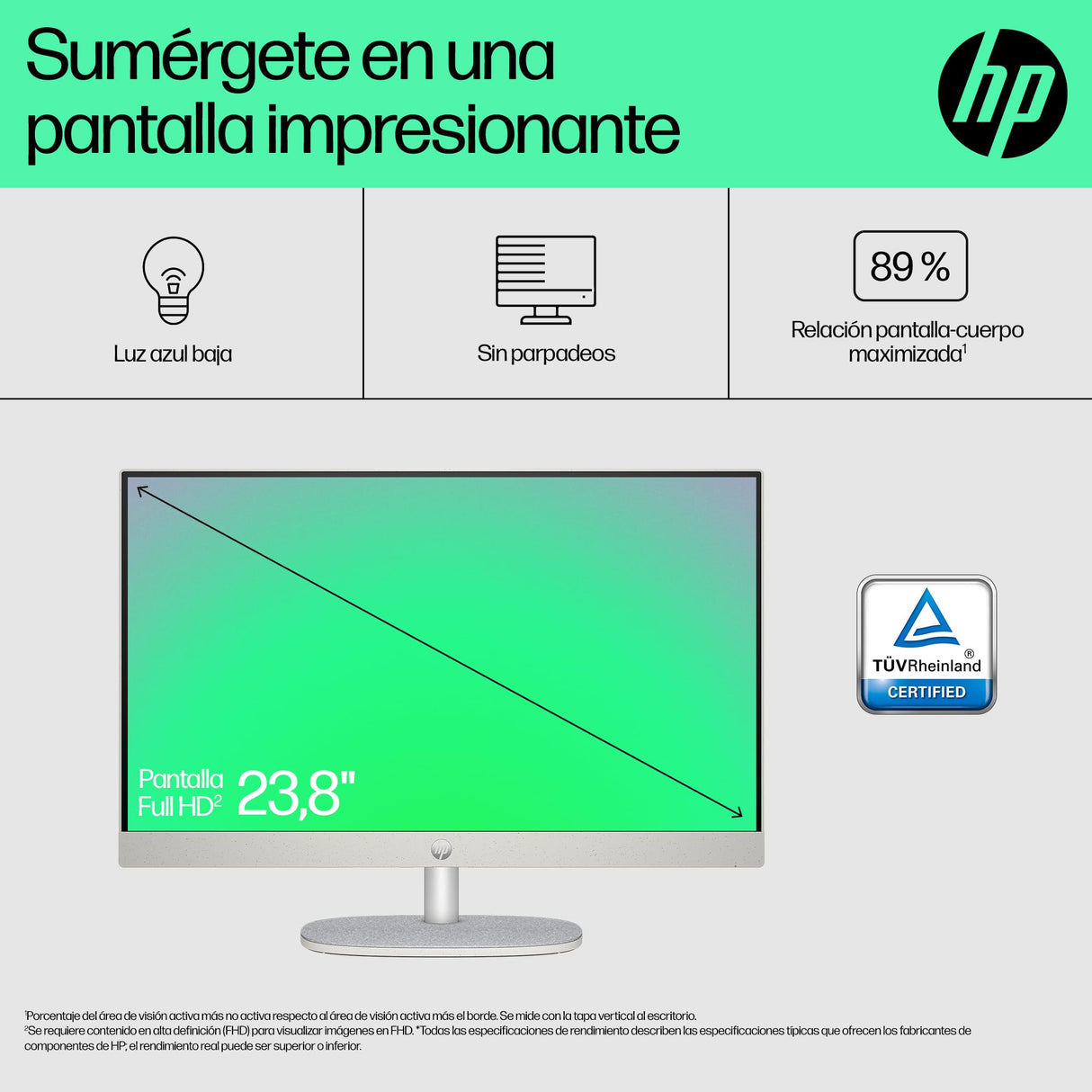 HP All-in-One 24-cr0010ss - Ordenador de sobremesa de 23,8" FHD ( Intel Core i5-1335U, 16GB RAM, 512GB SSD, Intel Iris X Graphics, Windows 11 Home) Blanco - Teclado QWERTY Español