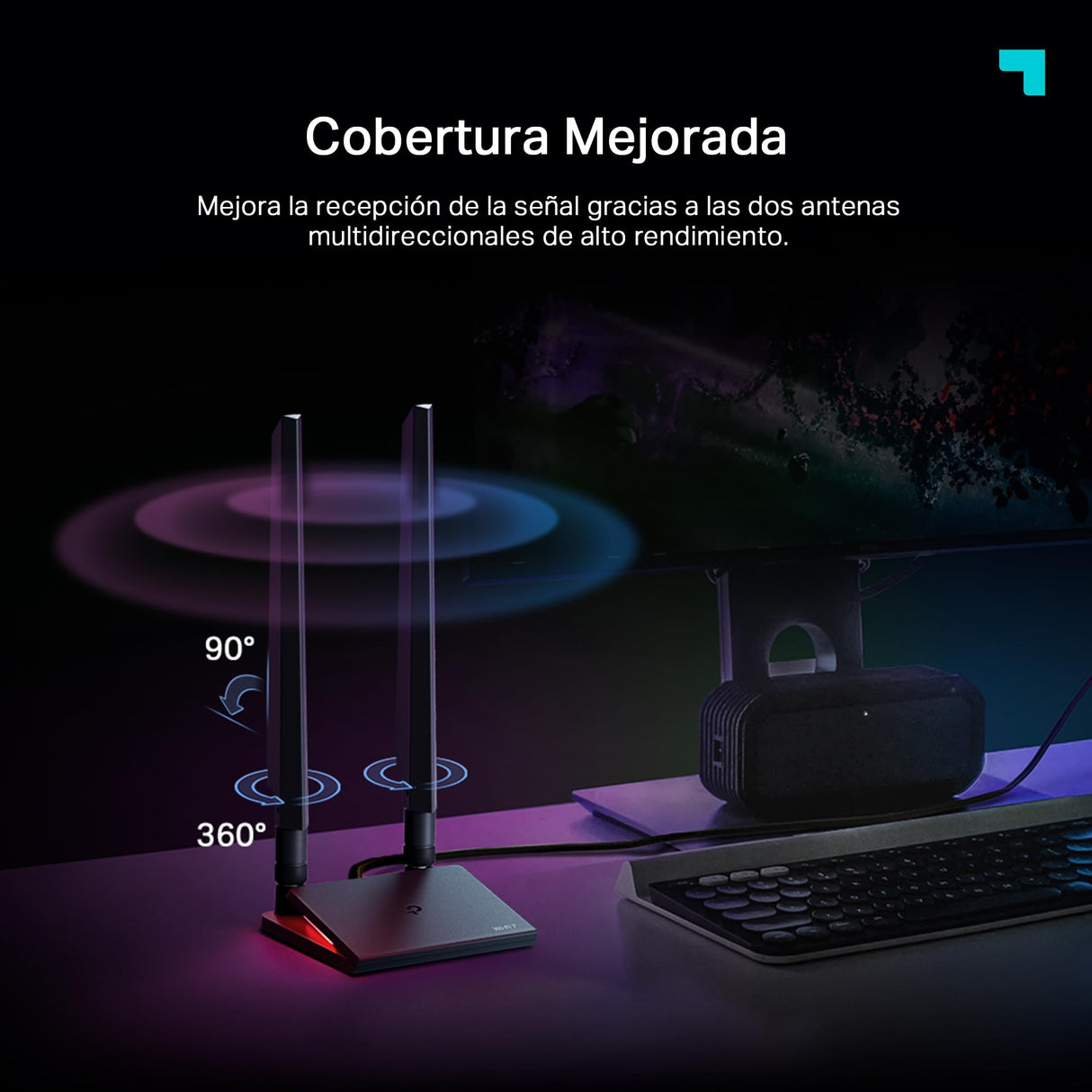 Archer TBE550E Adaptador PCI-E Wi-Fi 7 BE9300, Tri-Banda con Bluetooth 5.4| Antenas multidireccionales| Seguridad WPA3| Instalación rápida con USB| luz LED Multicolor| Compatible con Windows 11